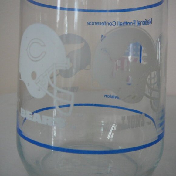 NFL Football Conference Central Division 12oz Drinking Glass Vikings,Lions,Bears - Picture 3 of 5